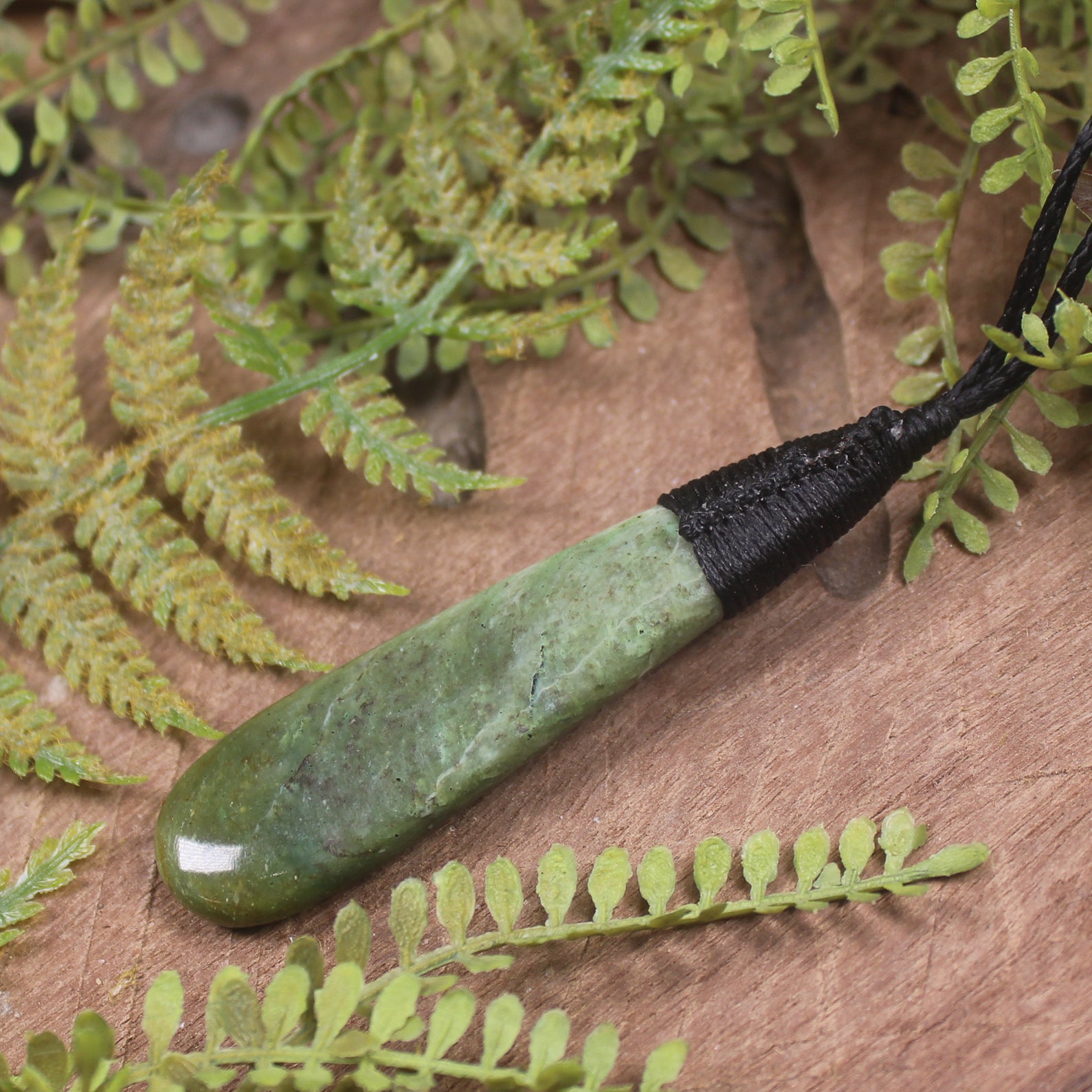 Roimata or Teardop carved from Hapopo Pounamu - NZ Greenstone