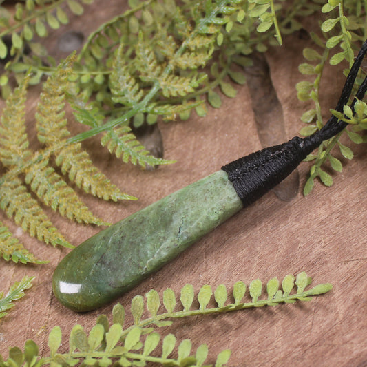 Roimata or Teardop carved from Hapopo Pounamu - NZ Greenstone