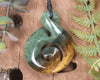 Koru Twist carved from Flower Jade Pounamu - NZ Greenstone