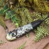 Roimata or Teardop with Koru carved from Rimu Pounamu - NZ Greenstone