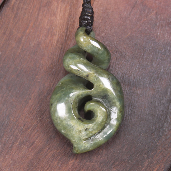 Hapopo Pounamu Koru Twist - NZ Greenstone
