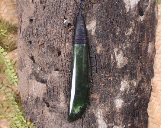 Kawakawa Pounamu Roimata Pendant - NZ Greenstone