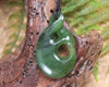 Koru Twist Pendant carved from Hapopo Pounamu - NZ Greenstone