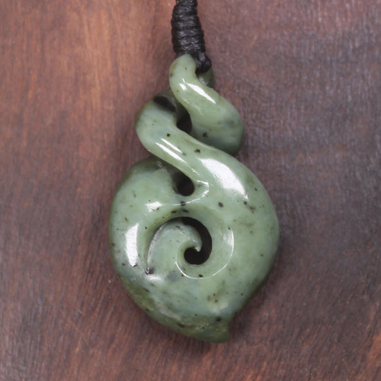 Hapopo Pounamu Koru Twist - NZ Greenstone