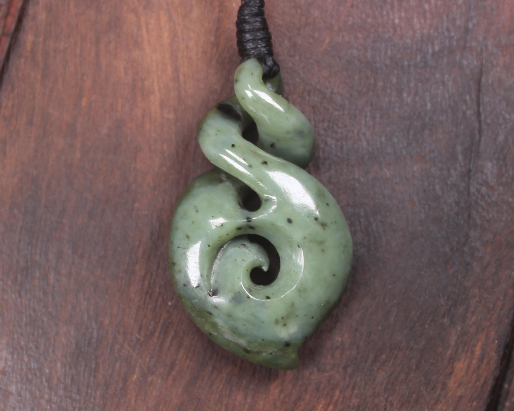 Hapopo Pounamu Koru Twist - NZ Greenstone