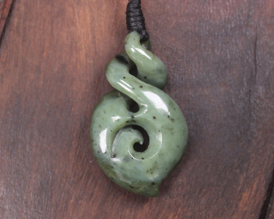 Hapopo Pounamu Koru Twist - NZ Greenstone