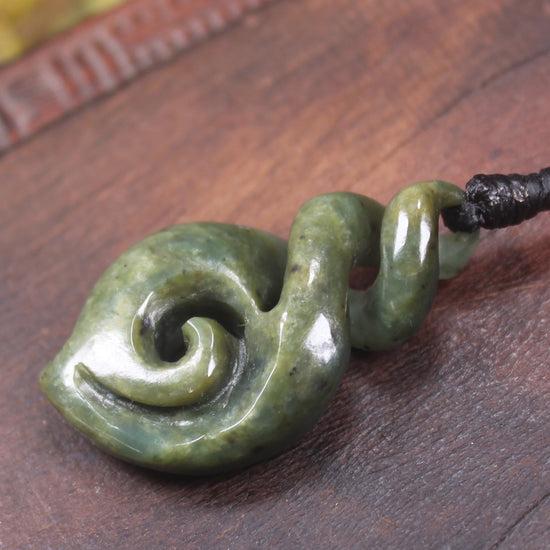 Hapopo Pounamu Koru Twist - NZ Greenstone