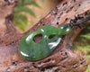 Koru Twist Pendant carved from Hapopo Pounamu - NZ Greenstone