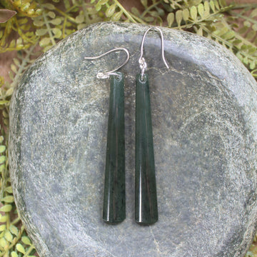 Rimu Pounamu earrings