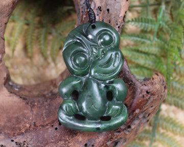 Hei Tiki carved from Kawakawa Pounamu - NZ Greenstone