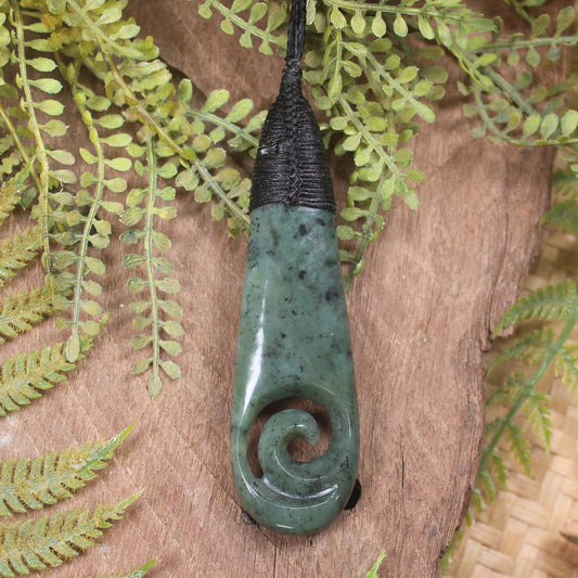 Roimata with Koru Pounamu Pendant - NZ Greenstone