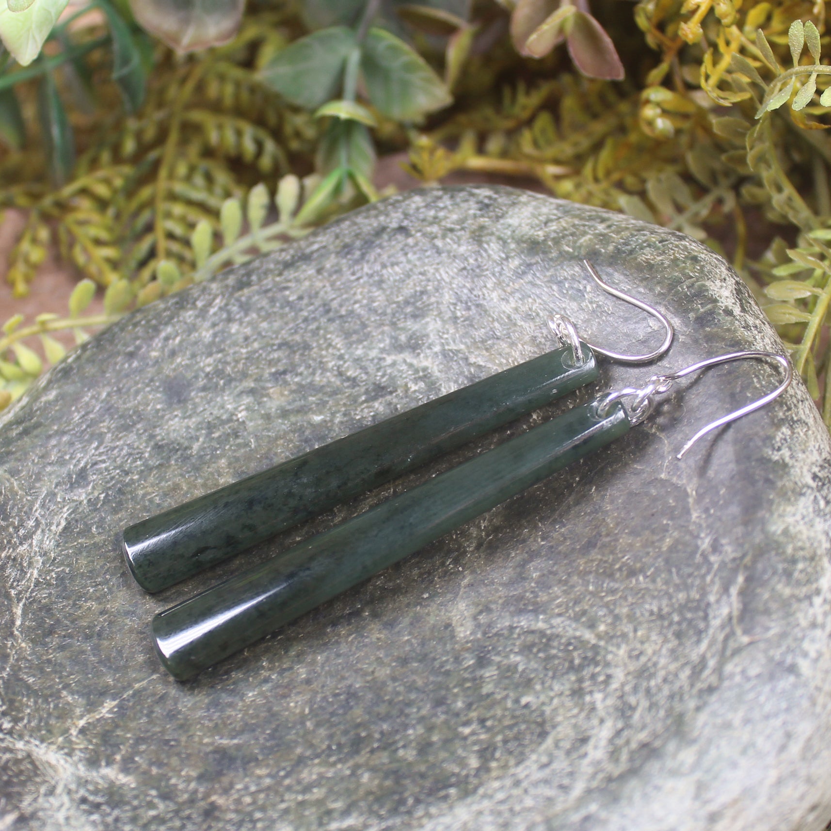 Rimu Pounamu earrings