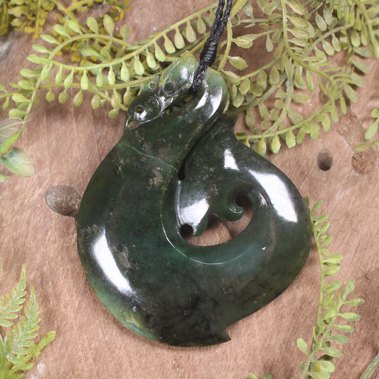 Manaia pendant carved from Rimu Pounamu - NZ Greenstone