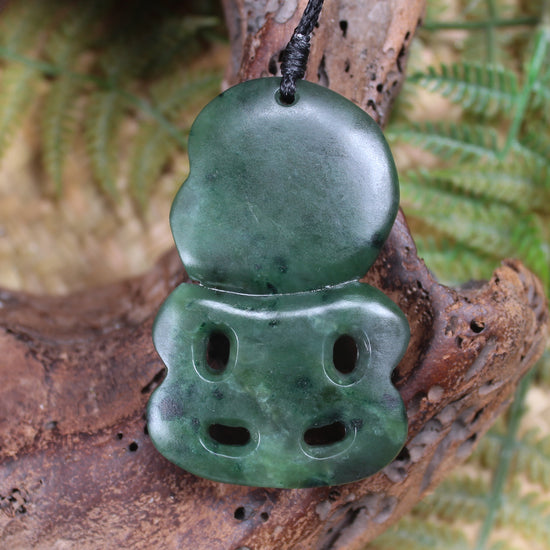 Hei Tiki carved from Kawakawa Pounamu - NZ Greenstone