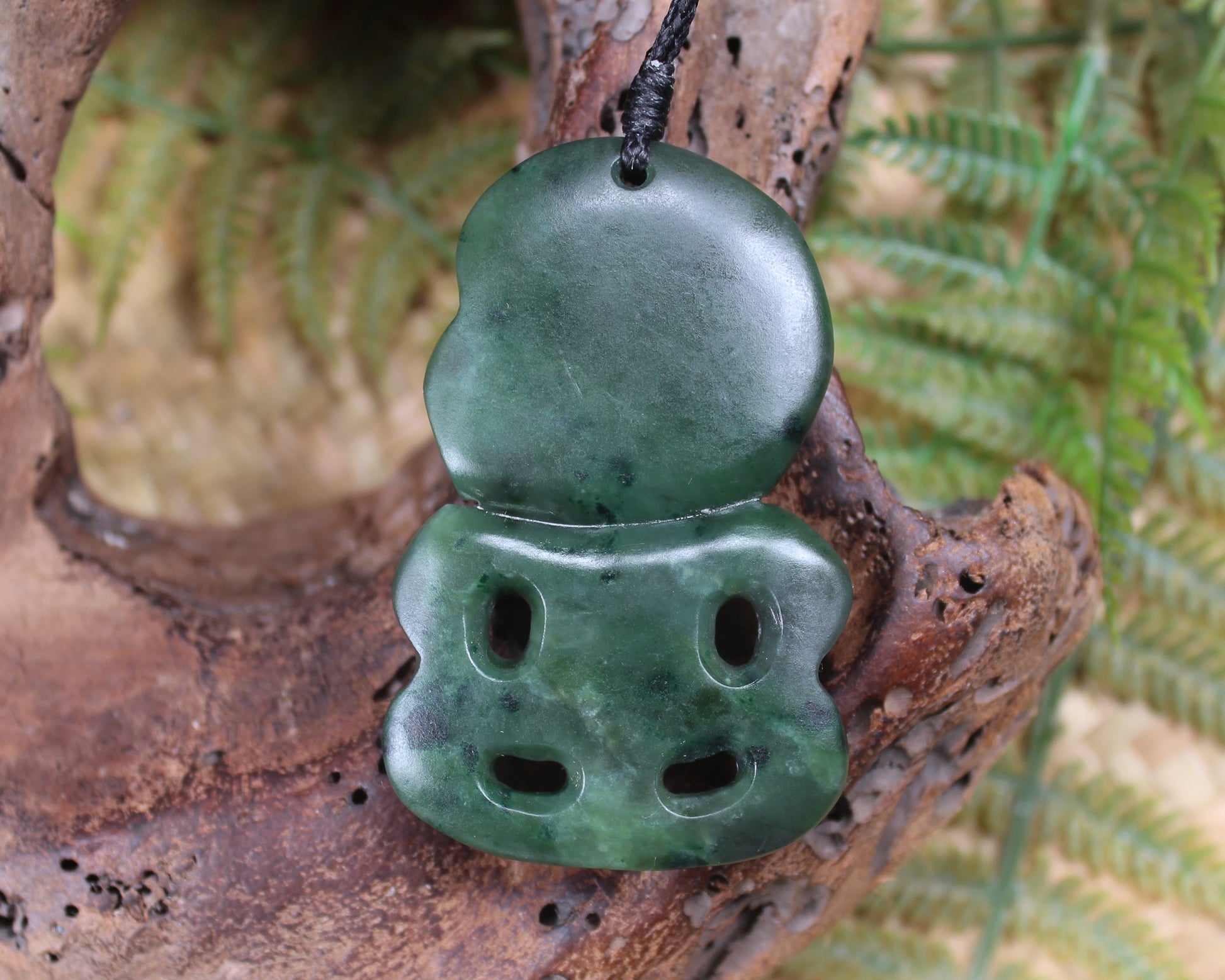 Hei Tiki carved from Kawakawa Pounamu - NZ Greenstone