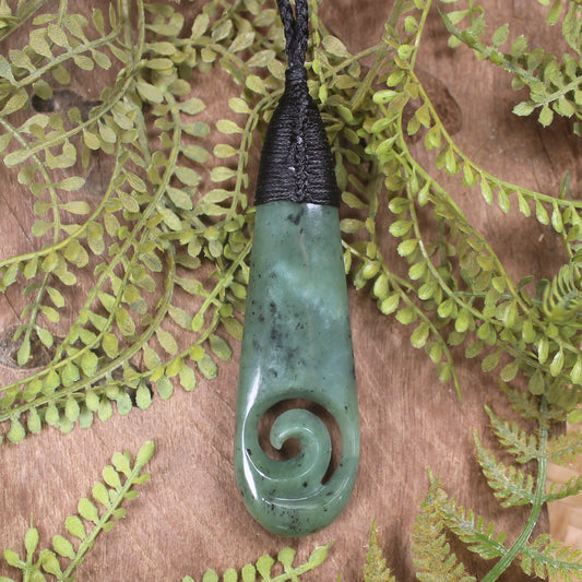 Roimata with Koru Pounamu Pendant - NZ Greenstone