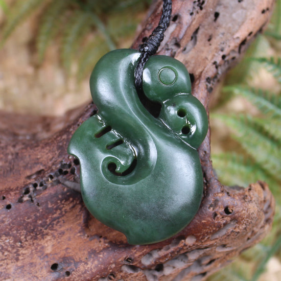 Manaia carved from Kawakawa Pounamu - NZ Greenstone