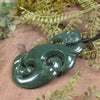 Kawakawa Pounamu Manaia pendant - NZ Greenstone