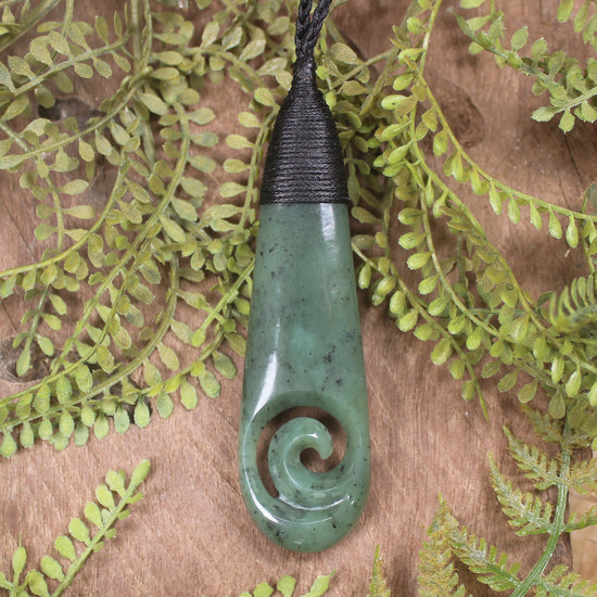 Roimata with Koru Pounamu Pendant - NZ Greenstone