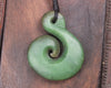 Koru carved from Hapopo Pounamu - NZ Greenstone