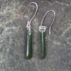 Roimata or Teardrop earrings carved from Kawakawa Pounamu - NZ Greenstone