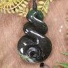 Koru Twist carved from Kawakawa Pounamu - NZ Greenstone