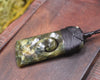 NZ Greenstone Small Toki with Koru Pendant (BK962) Rimu Pounamu