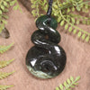 Rimu Pounamu Koru Twist Pendant - NZ Greenstone