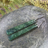Roimata or Teardrop earrings carved from Kawakawa Pounamu - NZ Greenstone