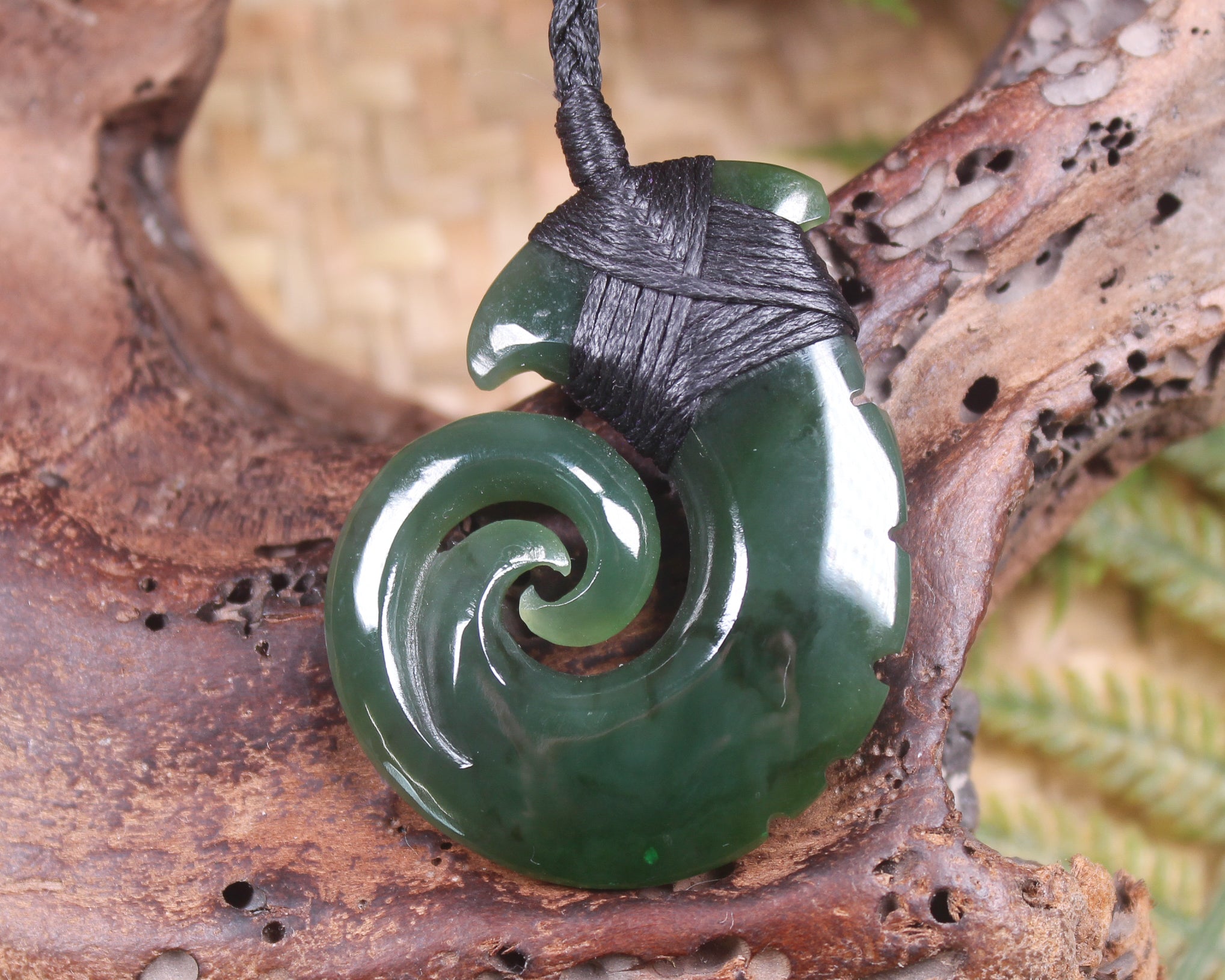 Hei Matau carved from Inanga Pounamu - NZ Greenstone