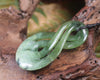 NZ Greenstone Large Twist Pendant (BB809) Hapopo Pounamu