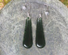 Roimata or Teardrop earrings carved from Kawakawa Pounamu - NZ Greenstone