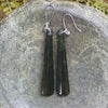 Roimata or Teardrop earrings carved from Kawakawa Pounamu - NZ Greenstone