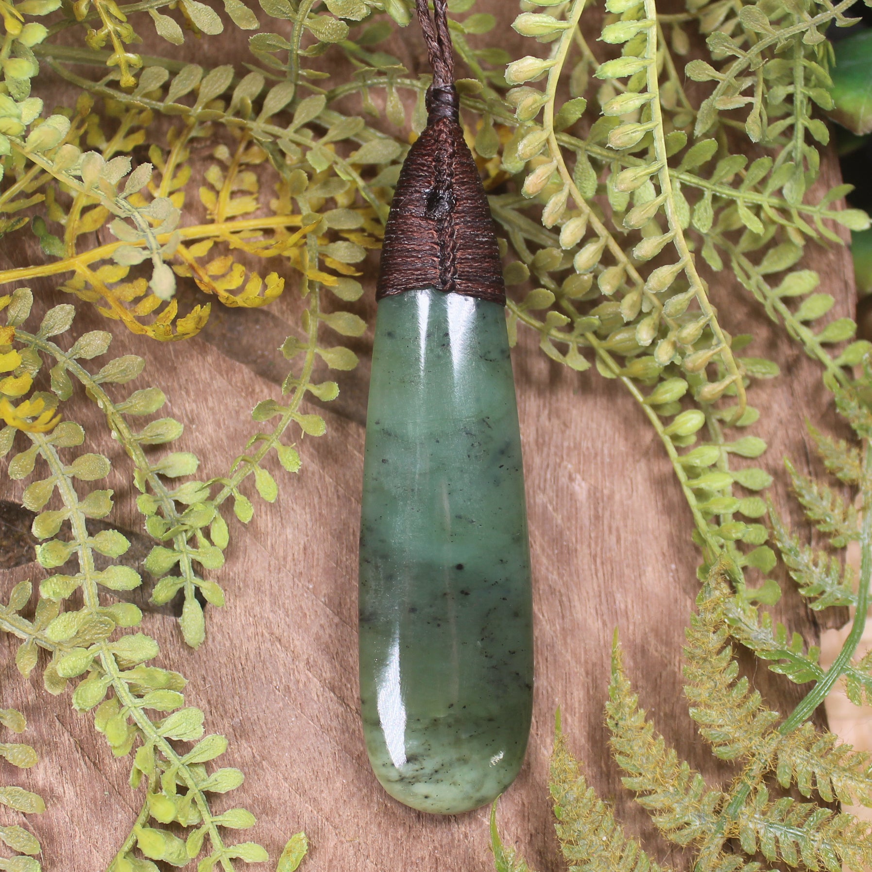 Roimata or Teardop carved from Hapopo Pounamu - NZ Greenstone