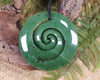Koru carved from Hapopo Pounamu - NZ Greenstone