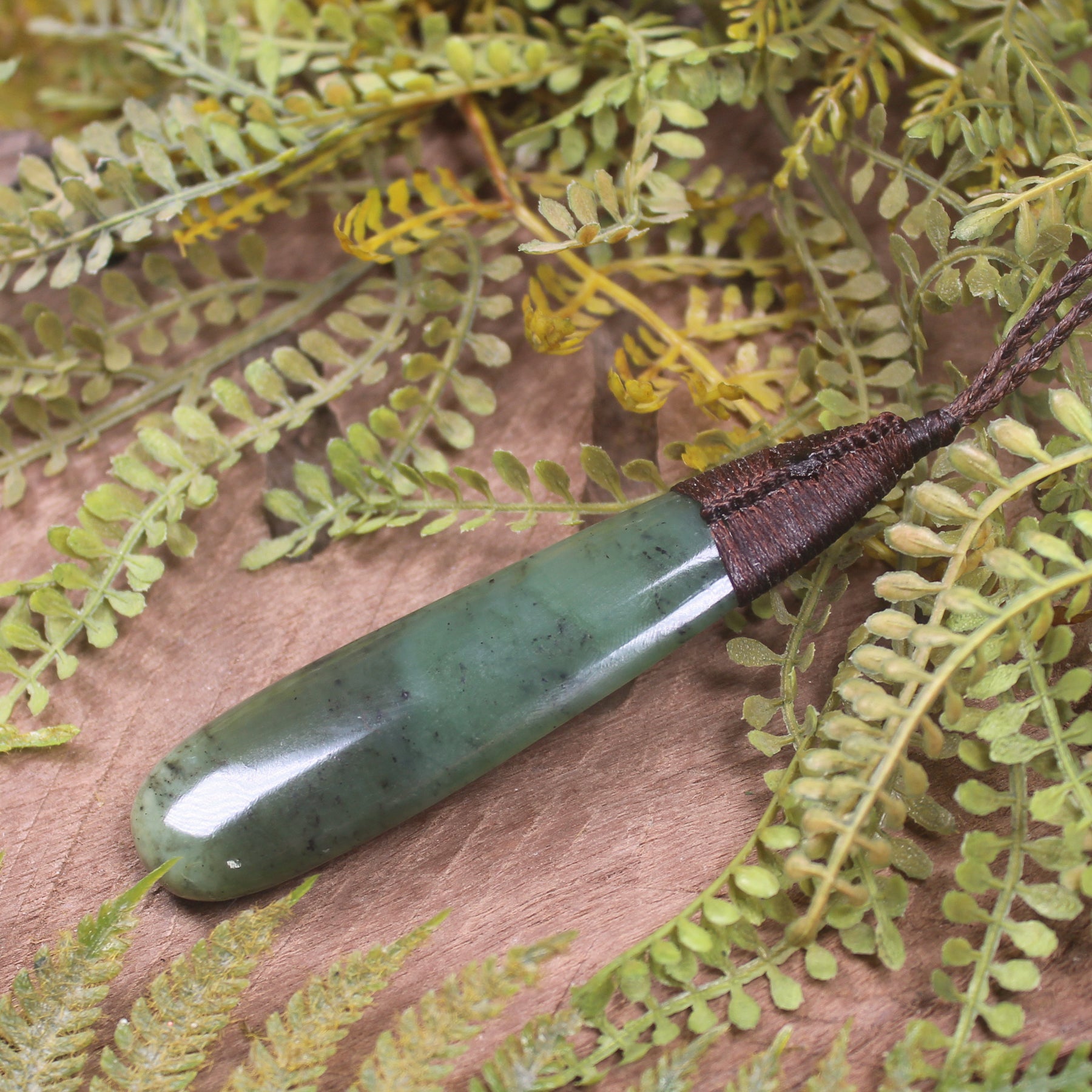 Roimata or Teardop carved from Hapopo Pounamu - NZ Greenstone
