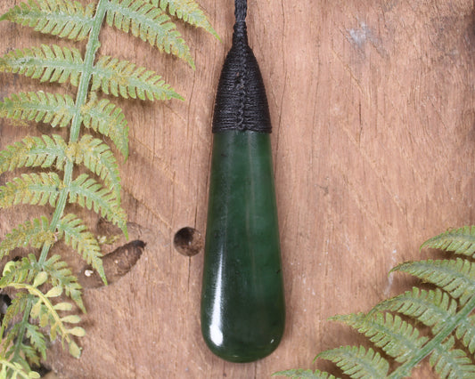 Kawakawa Pounamu Roimata Pendant - NZ Greenstone