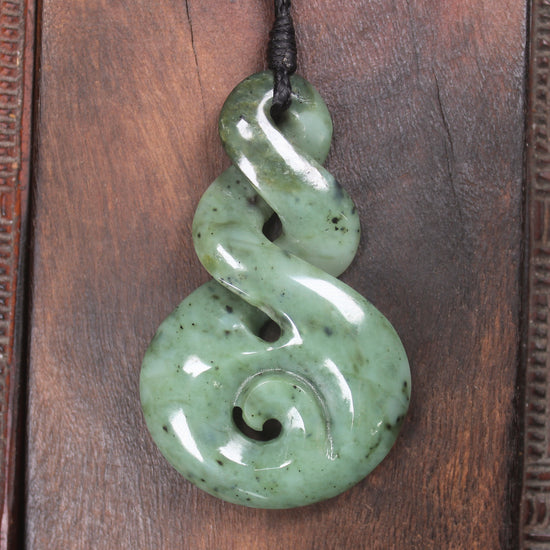 Hapopo Pounamu Koru Twist - NZ Greenstone