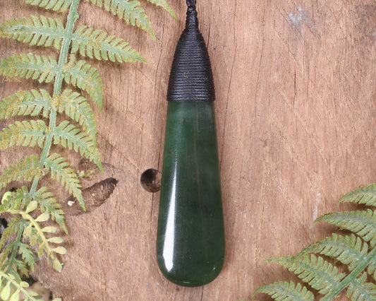Kawakawa Pounamu Roimata Pendant - NZ Greenstone