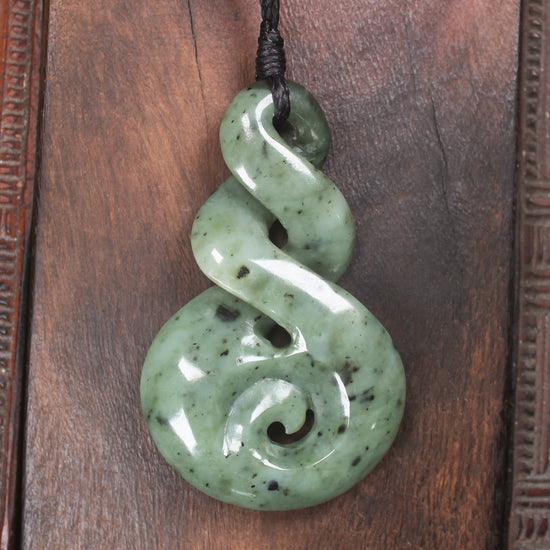 Hapopo Pounamu Koru Twist - NZ Greenstone
