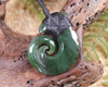 Hei Matau carved from Inanga Pounamu - NZ Greenstone