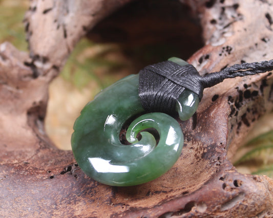 Hei Matau carved from Inanga Pounamu - NZ Greenstone