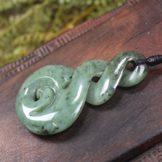 Hapopo Pounamu Koru Twist - NZ Greenstone