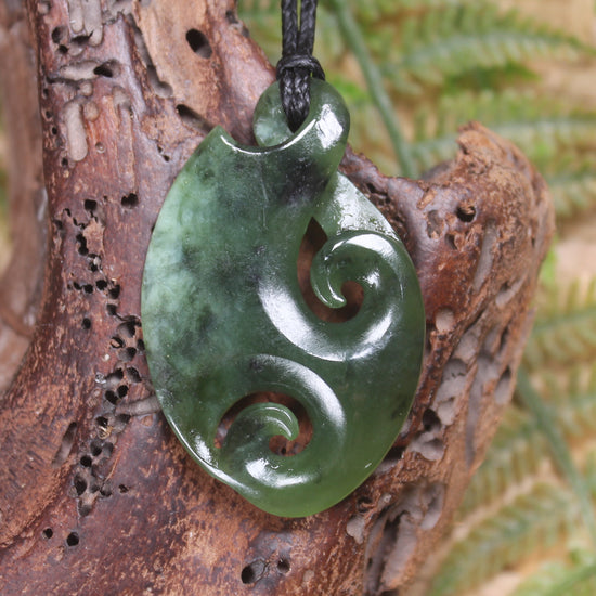Rimu pounamu koru twist - NZ Greenstone