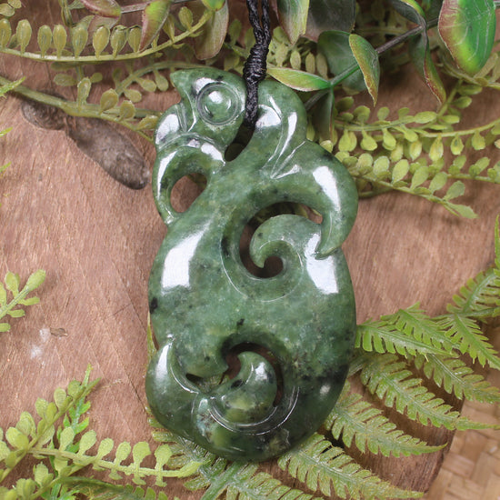 Manaia pendant carved from Rimu Pounamu - NZ Greenstone