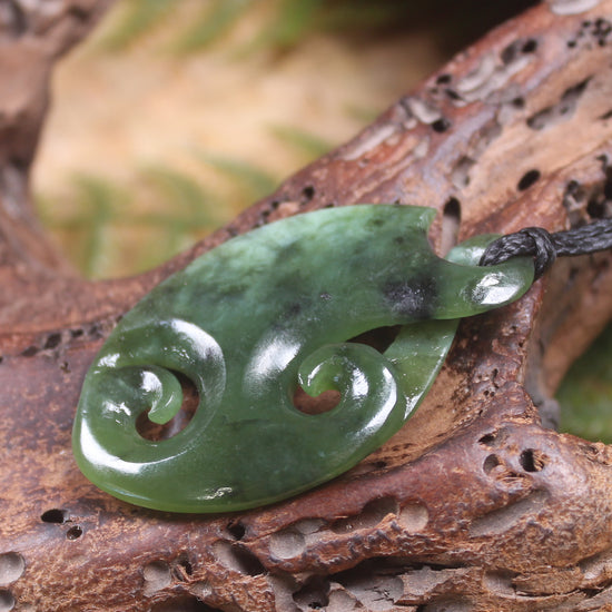 Rimu pounamu koru twist - NZ Greenstone