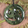 Koru pendant carved from Rimu Pounamu - NZ Greenstone