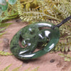 Koru pendant carved from Rimu Pounamu - NZ Greenstone