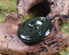 Koru carved from Rimu Pounamu - NZ Greenstone