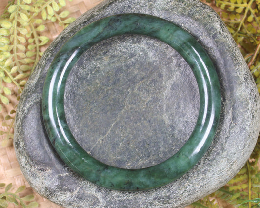 Bangle carved from Hapopo Pounamu - NZ Greenstone